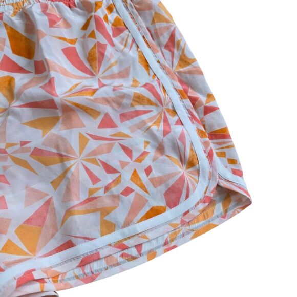 Club Monaco Sunset Orange Geo Keri Silk Shorts 8 - Picture 2 of 4